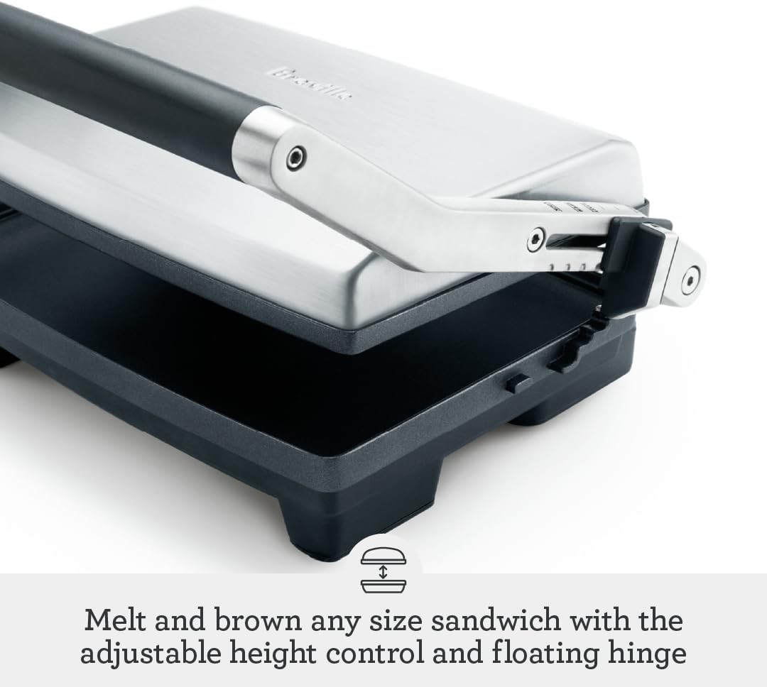 Breville BSG520XL Panini Duo Nonstick Sandwich Press 2 Slice Brushed Stainless