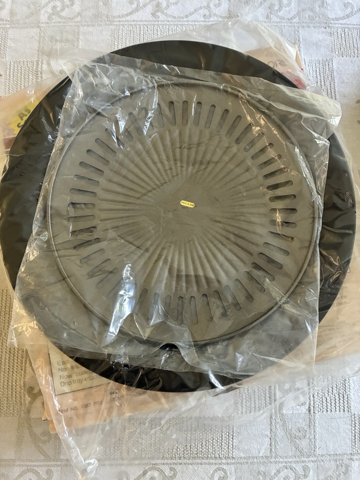 Emson Stove Top Cooker Round Stovetop Grill Non-Stick Easy Clean Drip Tray