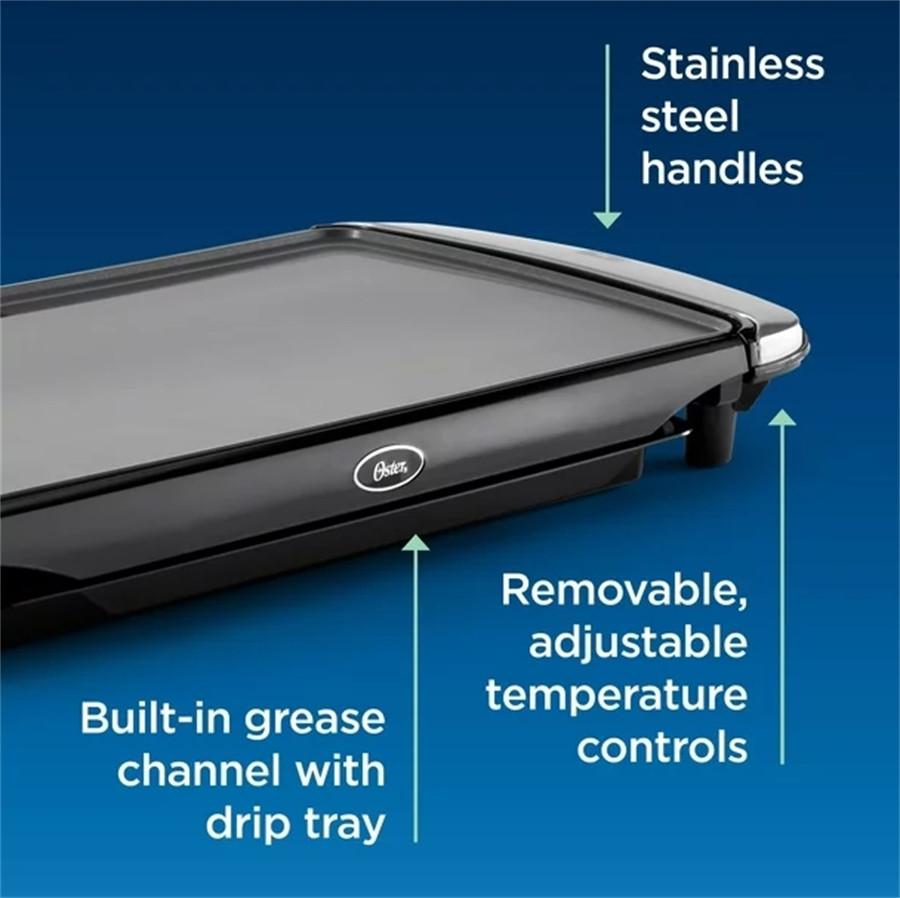 1X DiamondForce 10-inch x 20-inch Nonstick Electric Griddle with Warming Tray