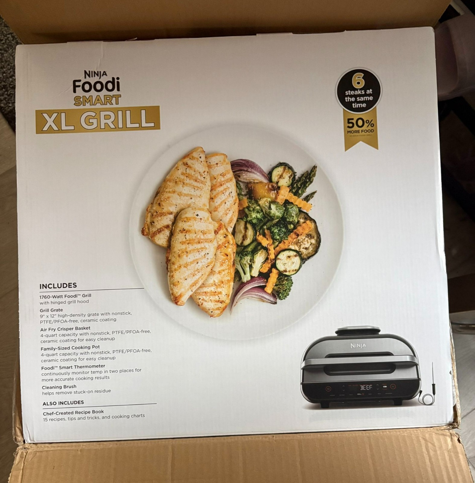 Ninja Foodi FG551 Smart XL Indoor Grill – Black