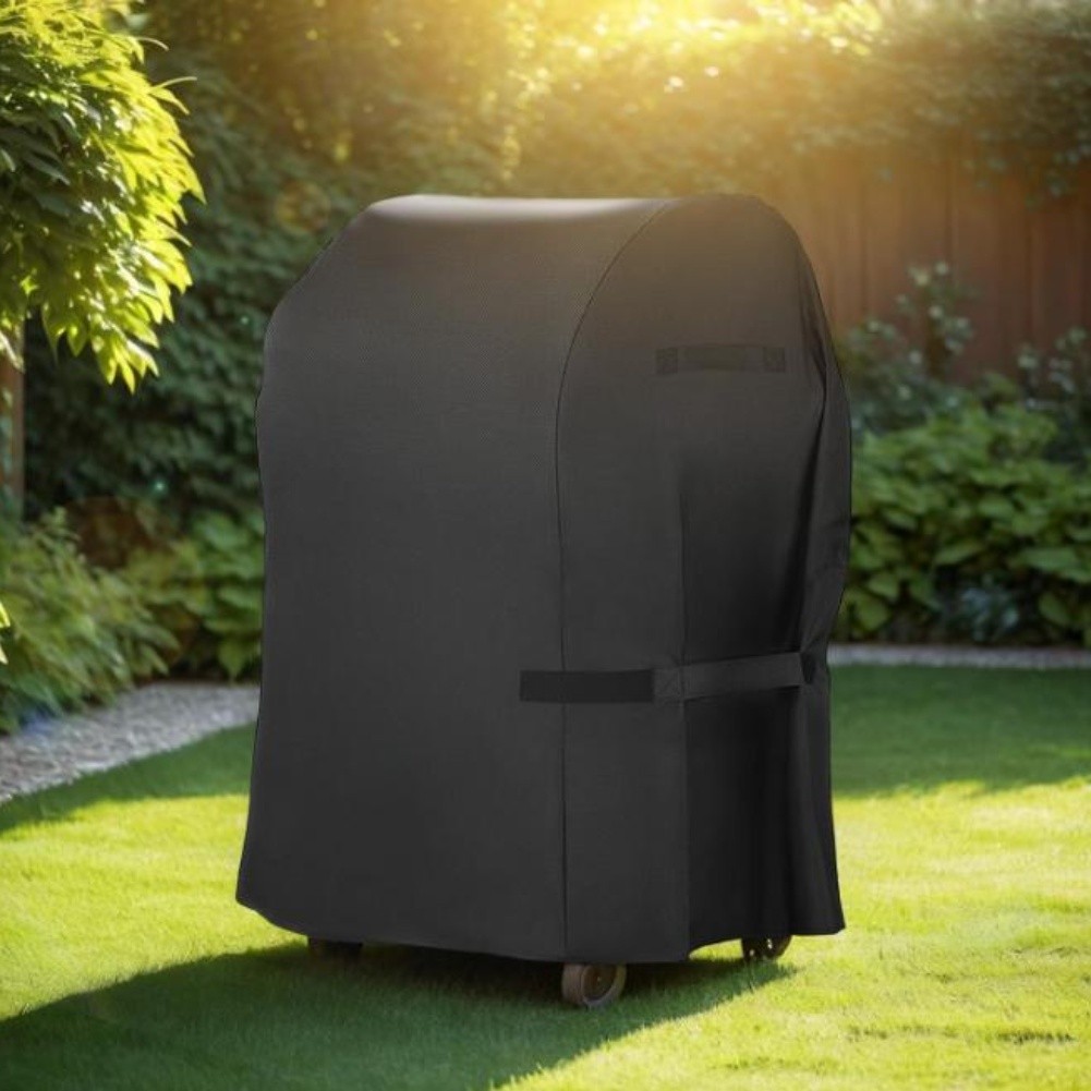 BBQ Grill Cover 210D Oxford Fabric Dust Wind Rain Protection 76 66 100cm Black