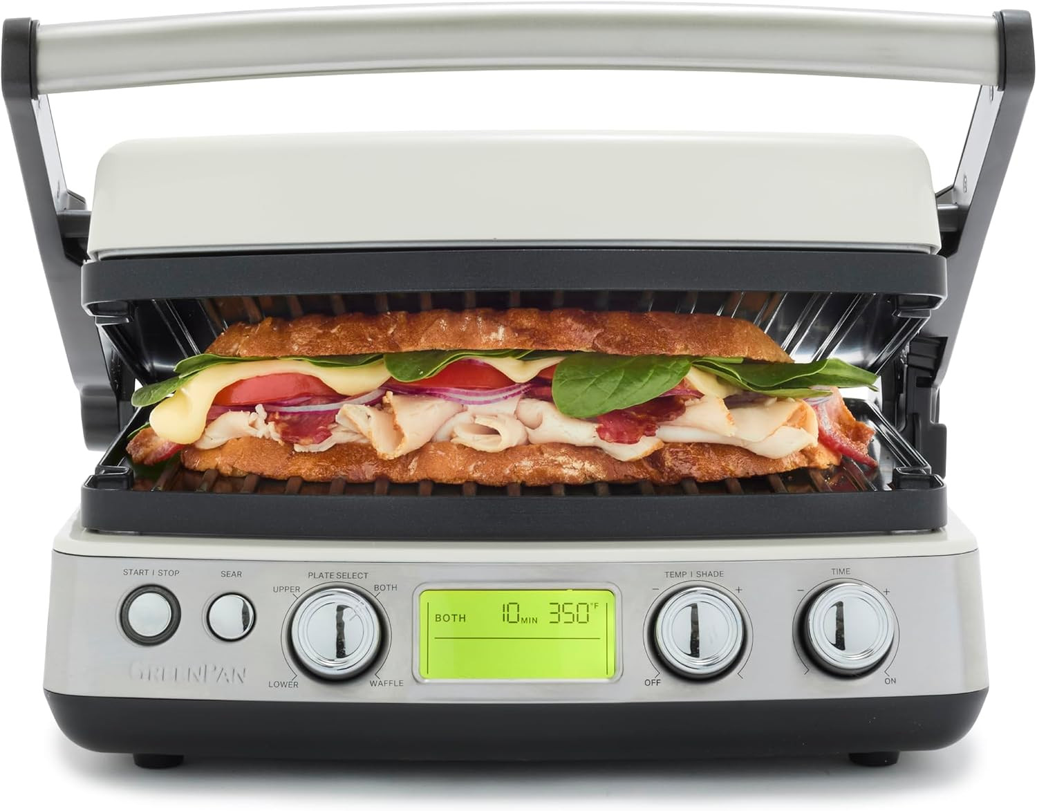 Greenpan Elite 7-In-1 Multi-Function Contact Grill & Griddle, Healthy Ceramic No