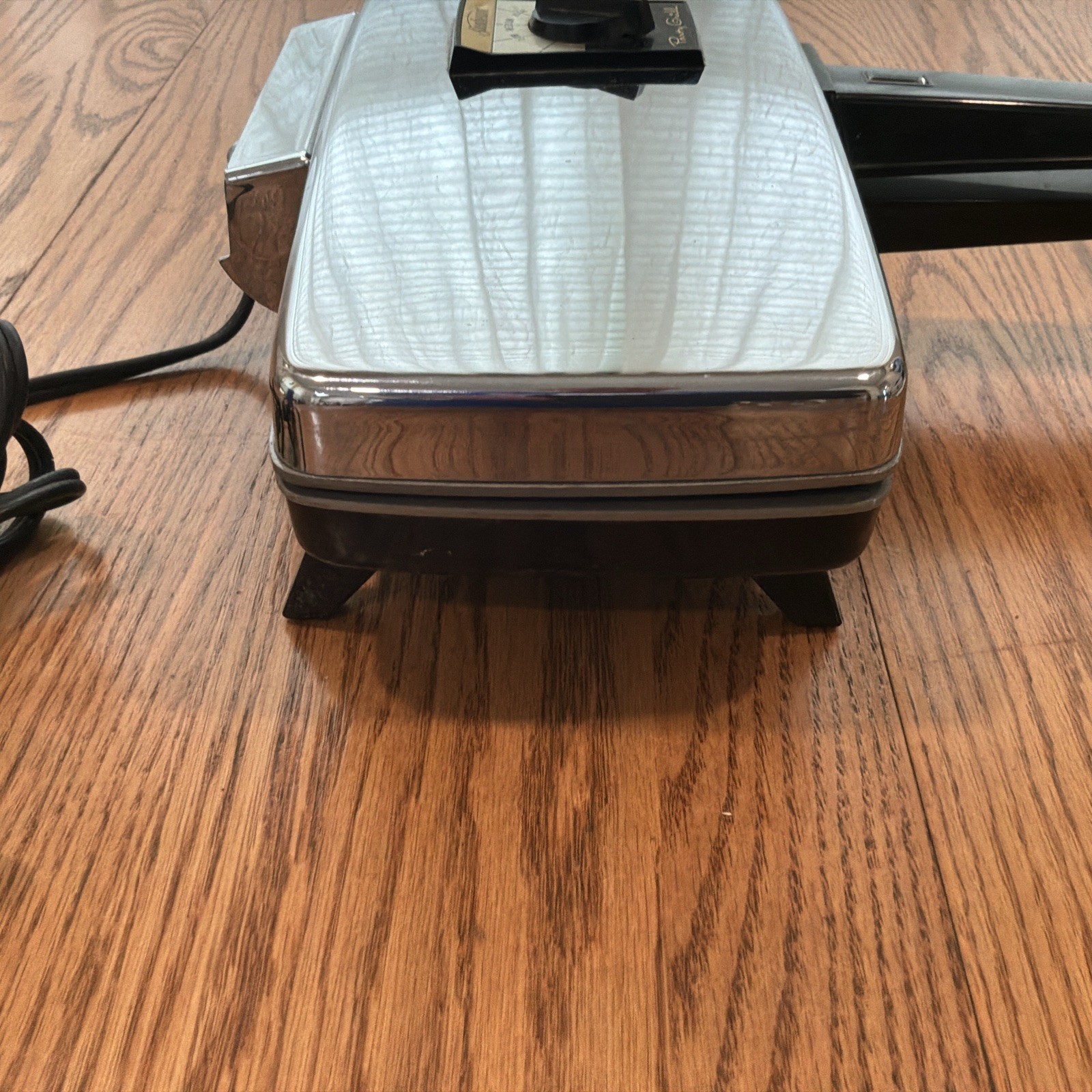 Vintage Sunbeam Party Grill Chrome Sandwich Maker Press Model 870 Tested Working