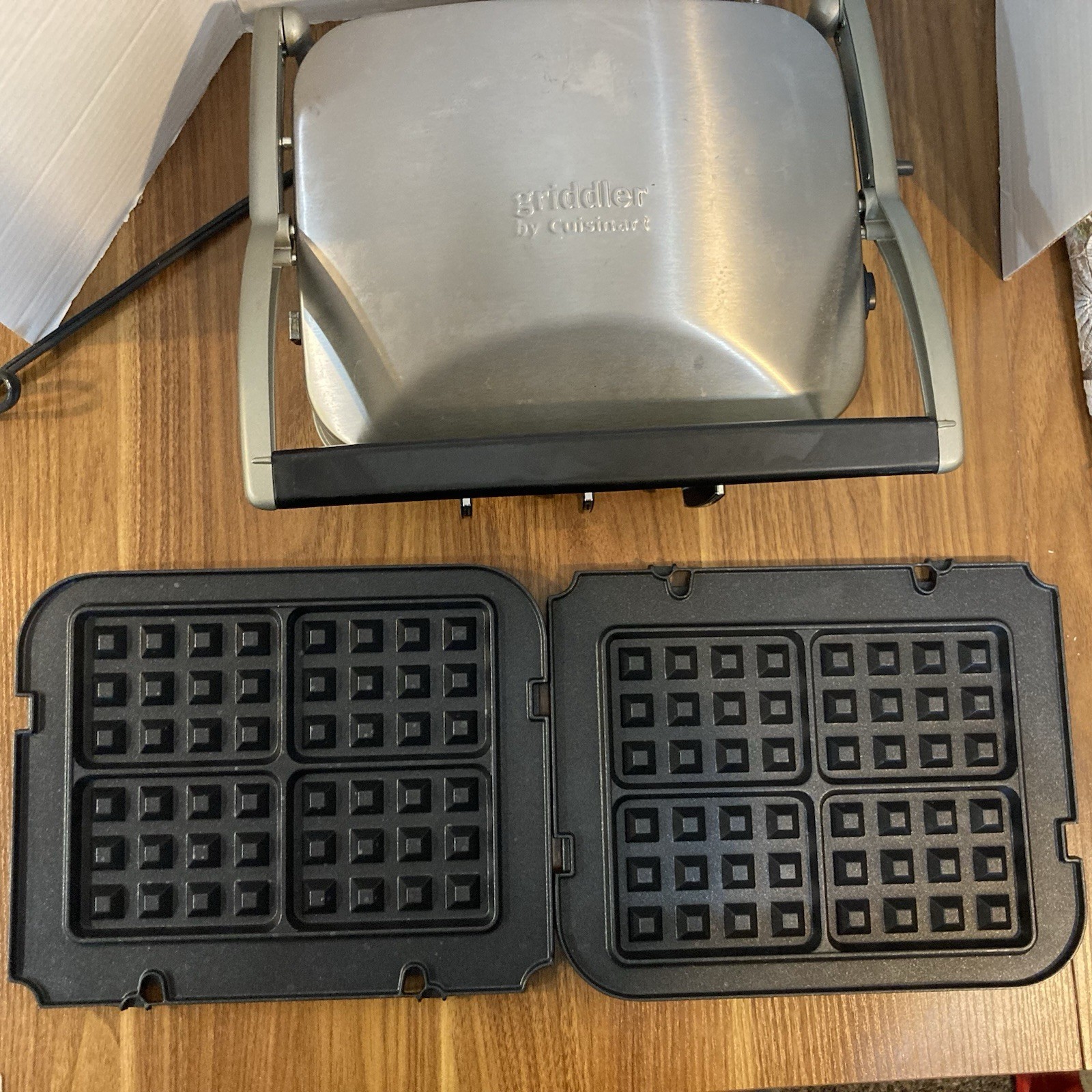 Cuisinart 5-in-1 Griddler Grill Panini Press GR-4N Stainless Steel Waffle Plates