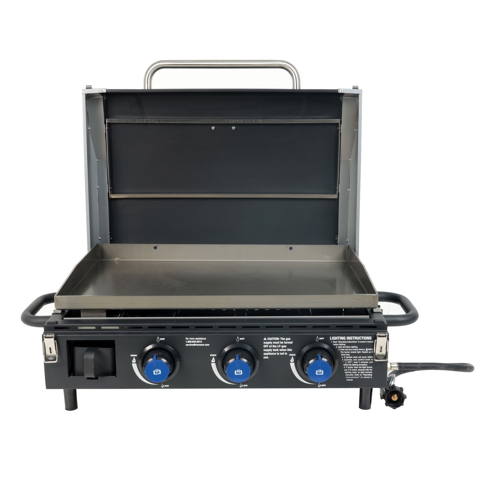 Razor 34.5″ 3 Burner Portable Tabletop Griddle for Backyard Cooking and Camping