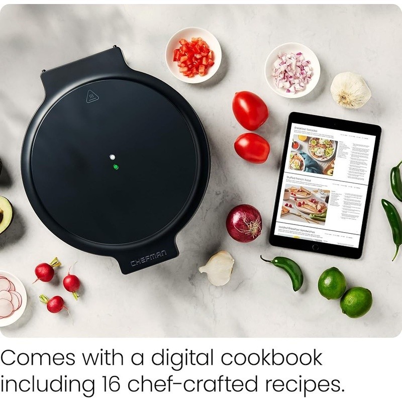 Electric Pizza Oven All-in-One Cooker Nonstick Griddle Omelet Maker Countertop