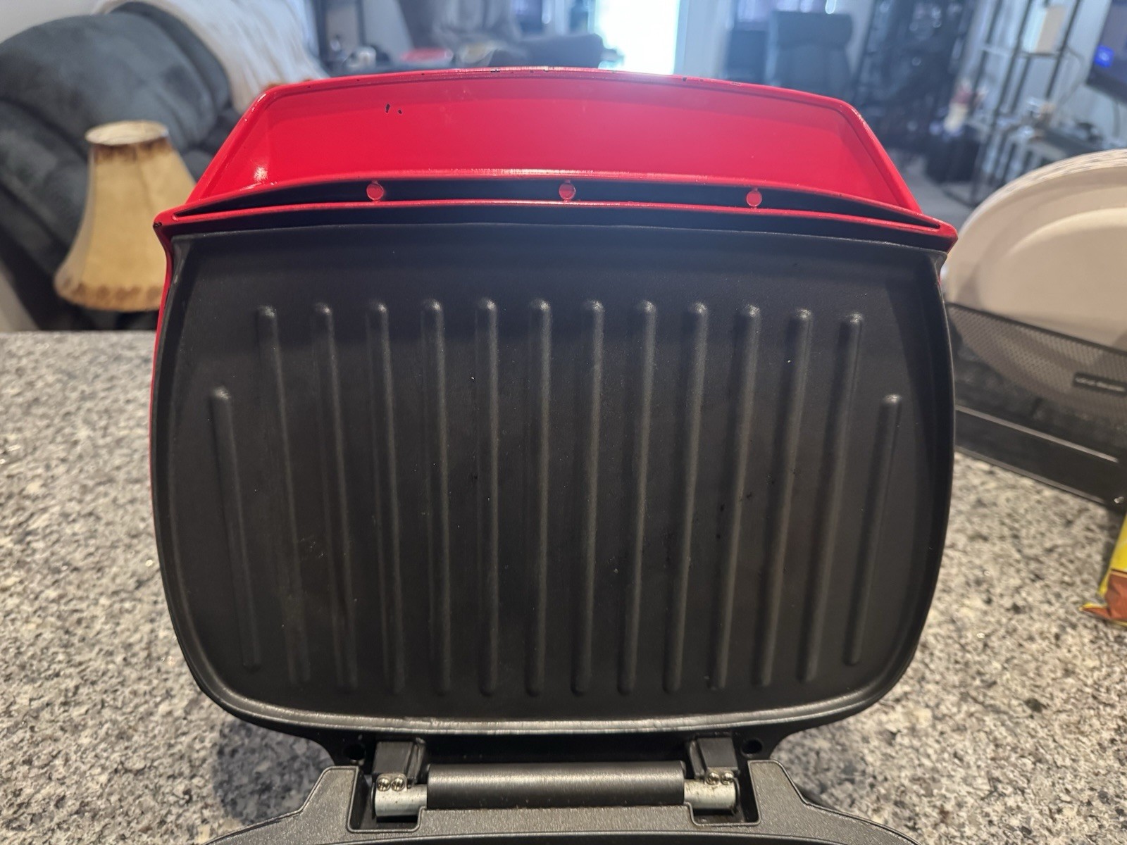 George Foreman Electric Grill GPR360R in Red w/Drip Plate – Used Without Box