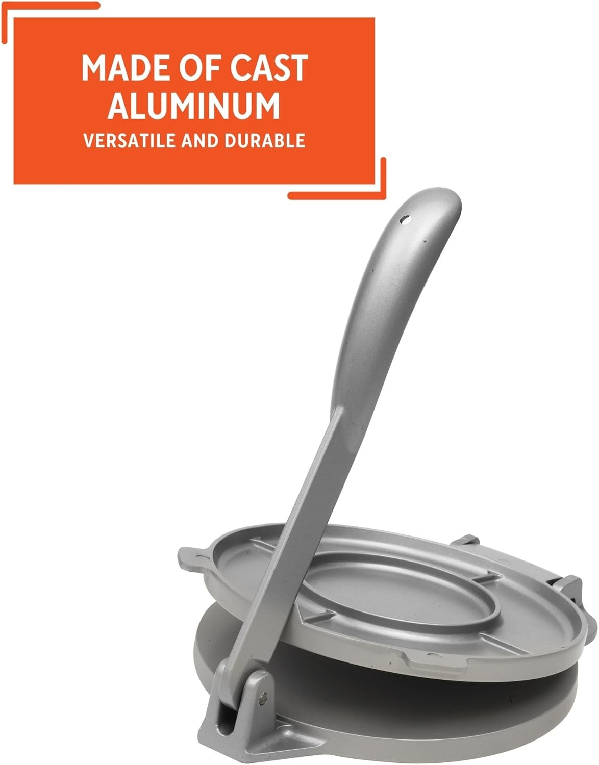 IMUSA USA Tortilla Press, 8 Inch, Silver 8 Inch