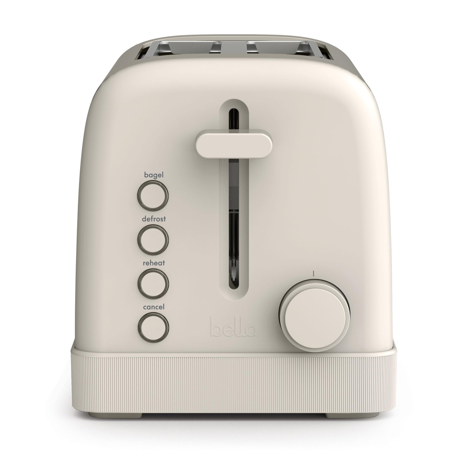 bella 2 Slice Toaster, 6 Setting Shade Control w Reheat, 2 Slice, Oatmilk
