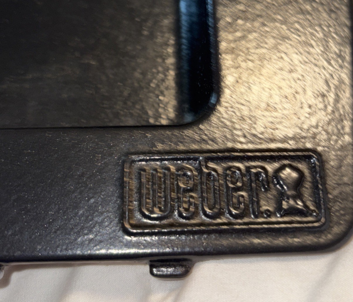 Genuine Weber Porcelain Enameled Cast Iron Grill Griddle Insert 18.75” x 13”