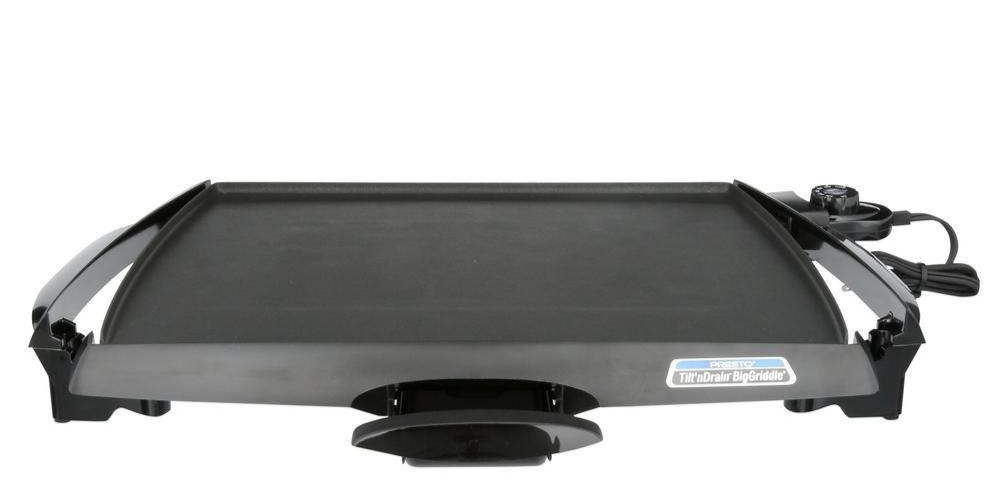 PRESTO 07046 Tilt ‘n Drain Cool Touch Electric Griddle Large Format 19×15-inch