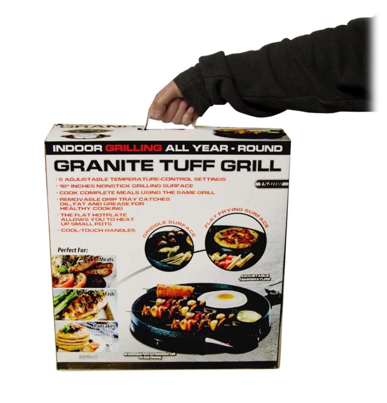 Granite Tuff Indoor Grill 16″ Round Electric Nonstick Surface Better Than George