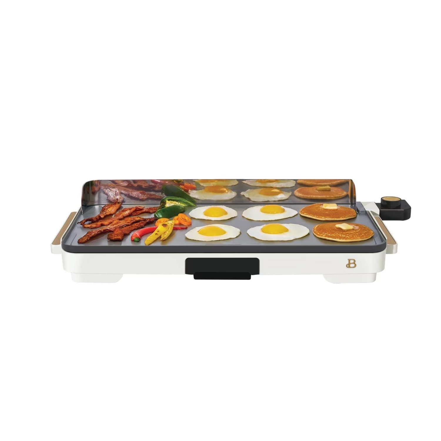 Beautiful XL Electric Griddle 12 x 22 Inch Nonstick White Icing