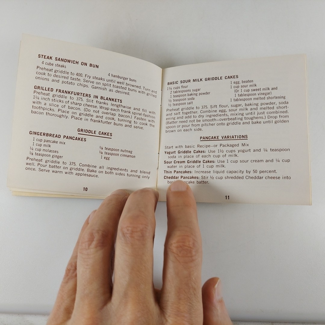 Westinghouse Non-Stick Griddle Model HG 10 User Manual & Recipe Booklet