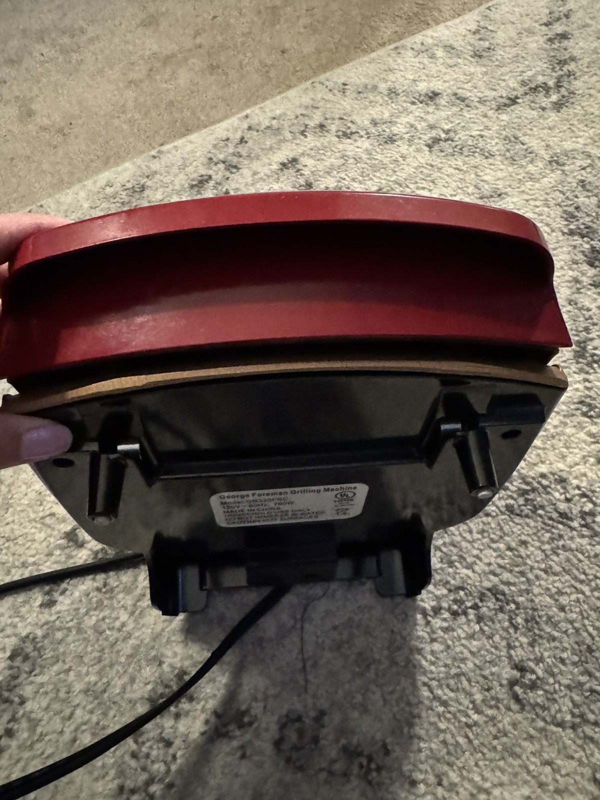 George Foreman Red Countertop Grilling Machine GR320FRC, Non-Stick, 760Watts