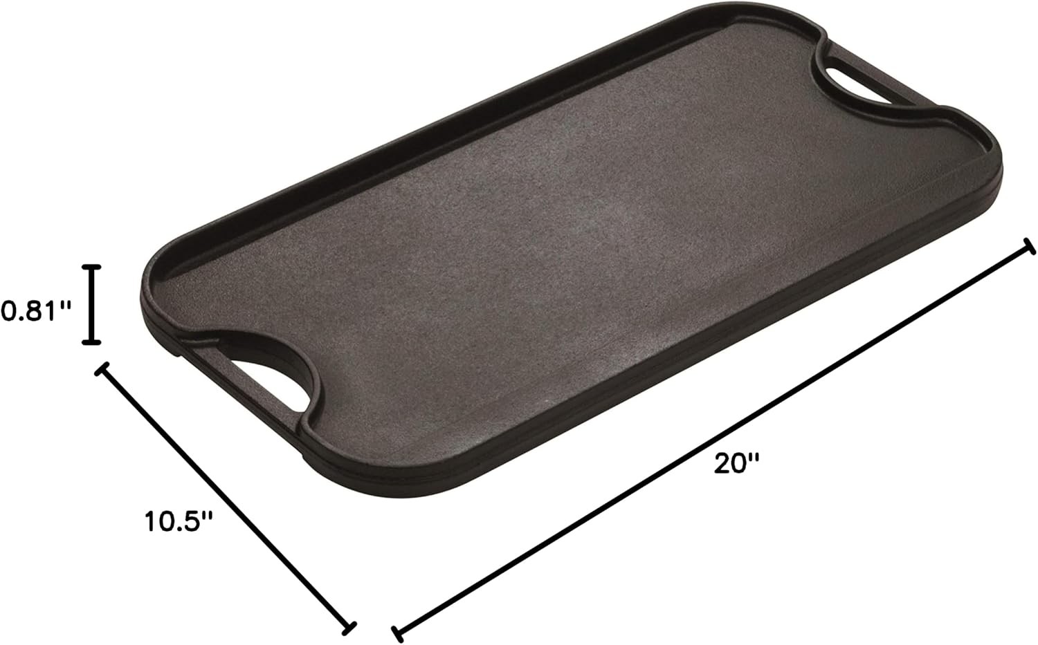 REVERSIBLE CAST IRON GRILL Griddle Double Burner Cookware Stovetops 20×10.5 INCH