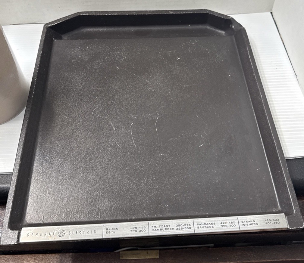 Vintage General Electric Automatic Grill Stove Top Plate Cast Aluminum