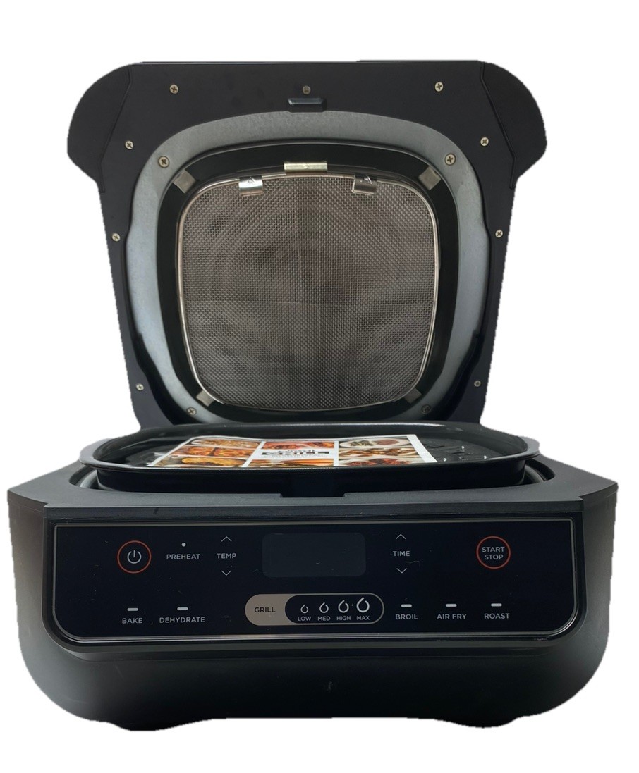 Ninja Foodi 1760W 6-in-1 Indoor Grill with 4-Quart Air Fryer – Black (EG201)