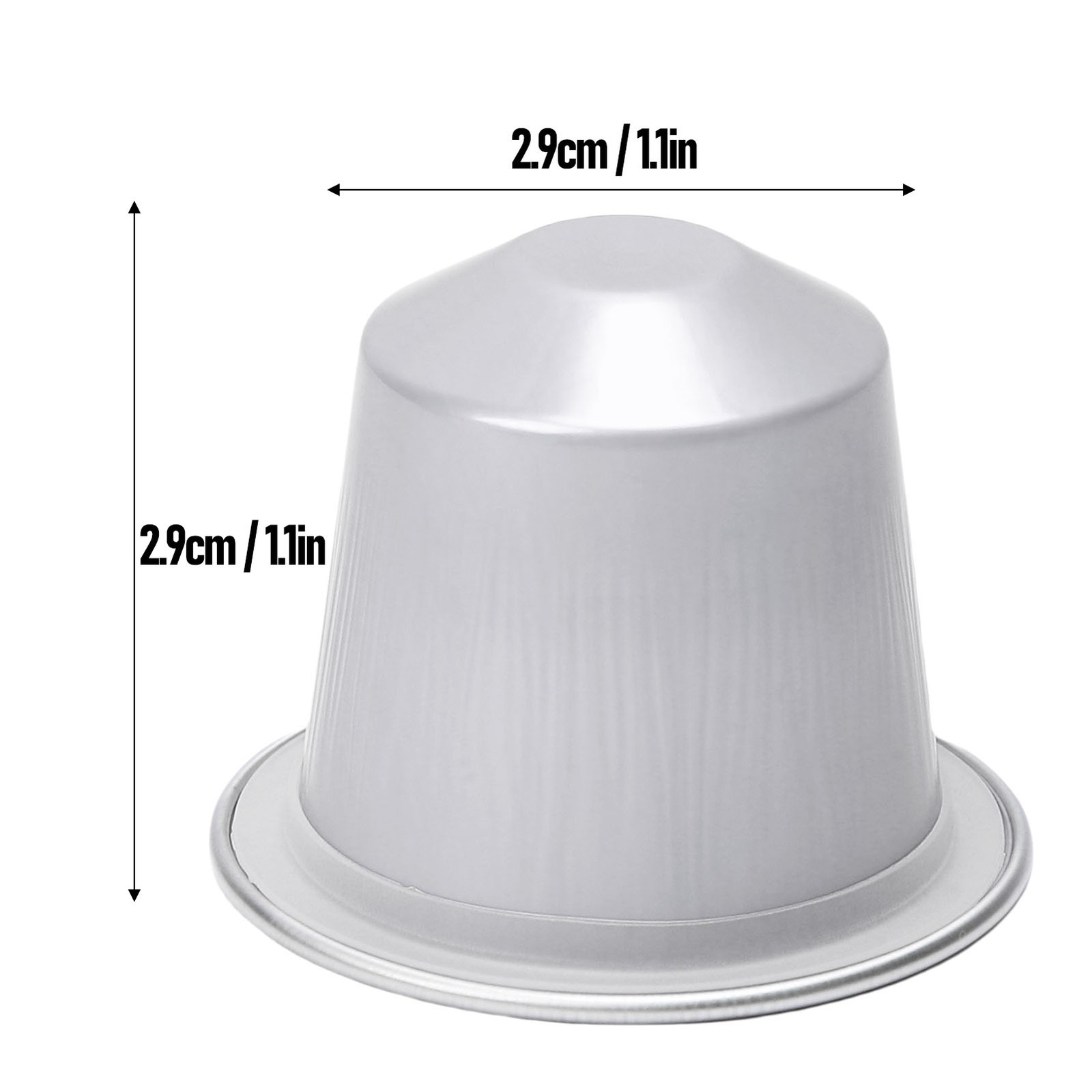 100 Pcs 15ml Empty Coffee Capsule Cups Aluminum Foil Refillable Coffee Capsu CHU