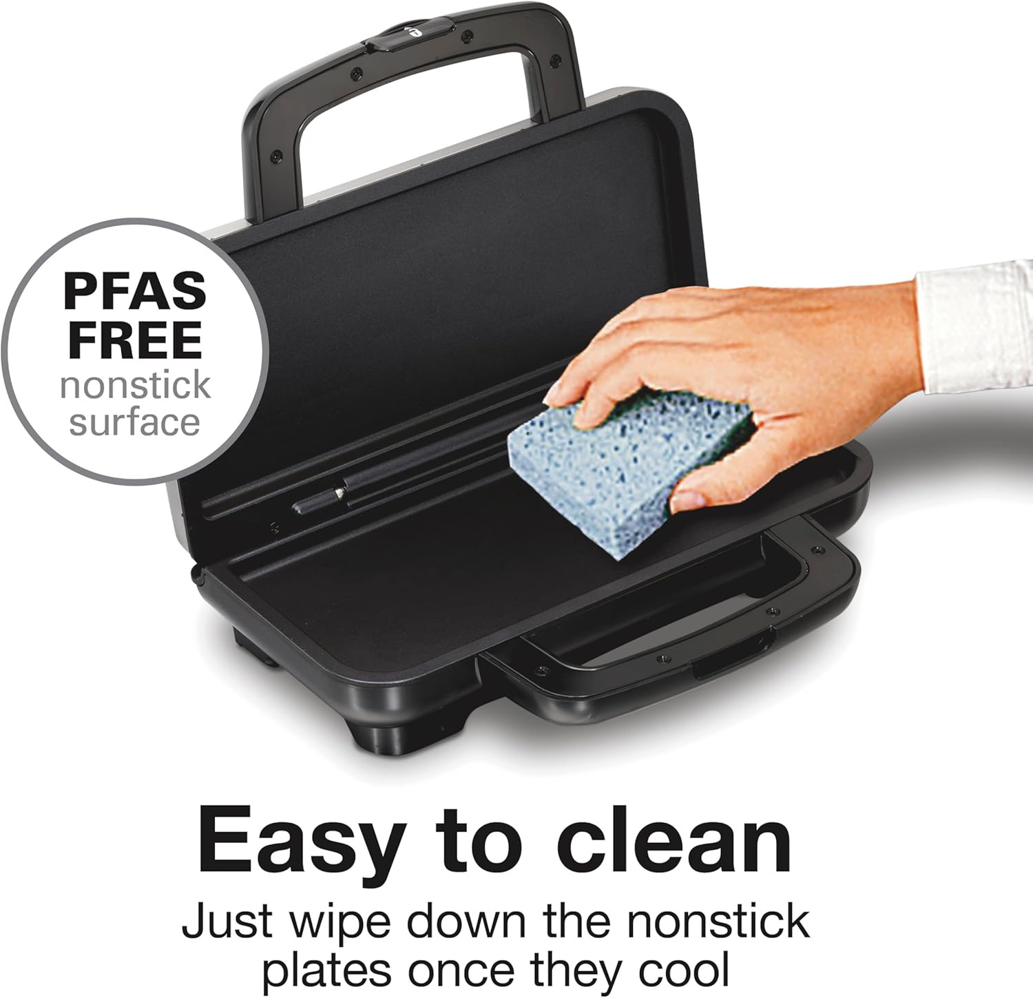 Deluxe Hot Sandwich Maker with Easy-Clean Durable Pfas-Free Nonstick Ceramic …