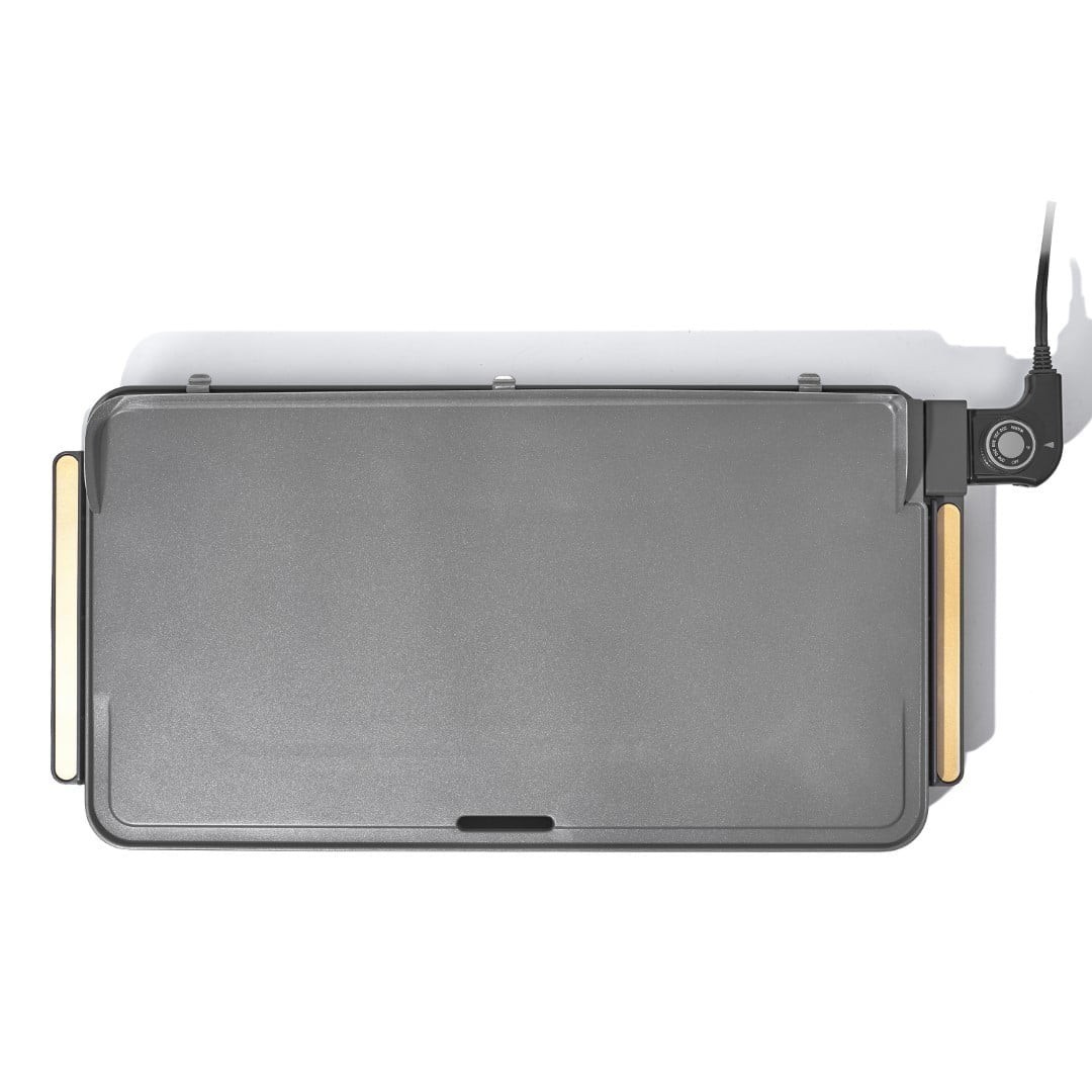 XL Electric Griddle 12″x22″ Non-Stick Oyster Grey by Drew Barrymore