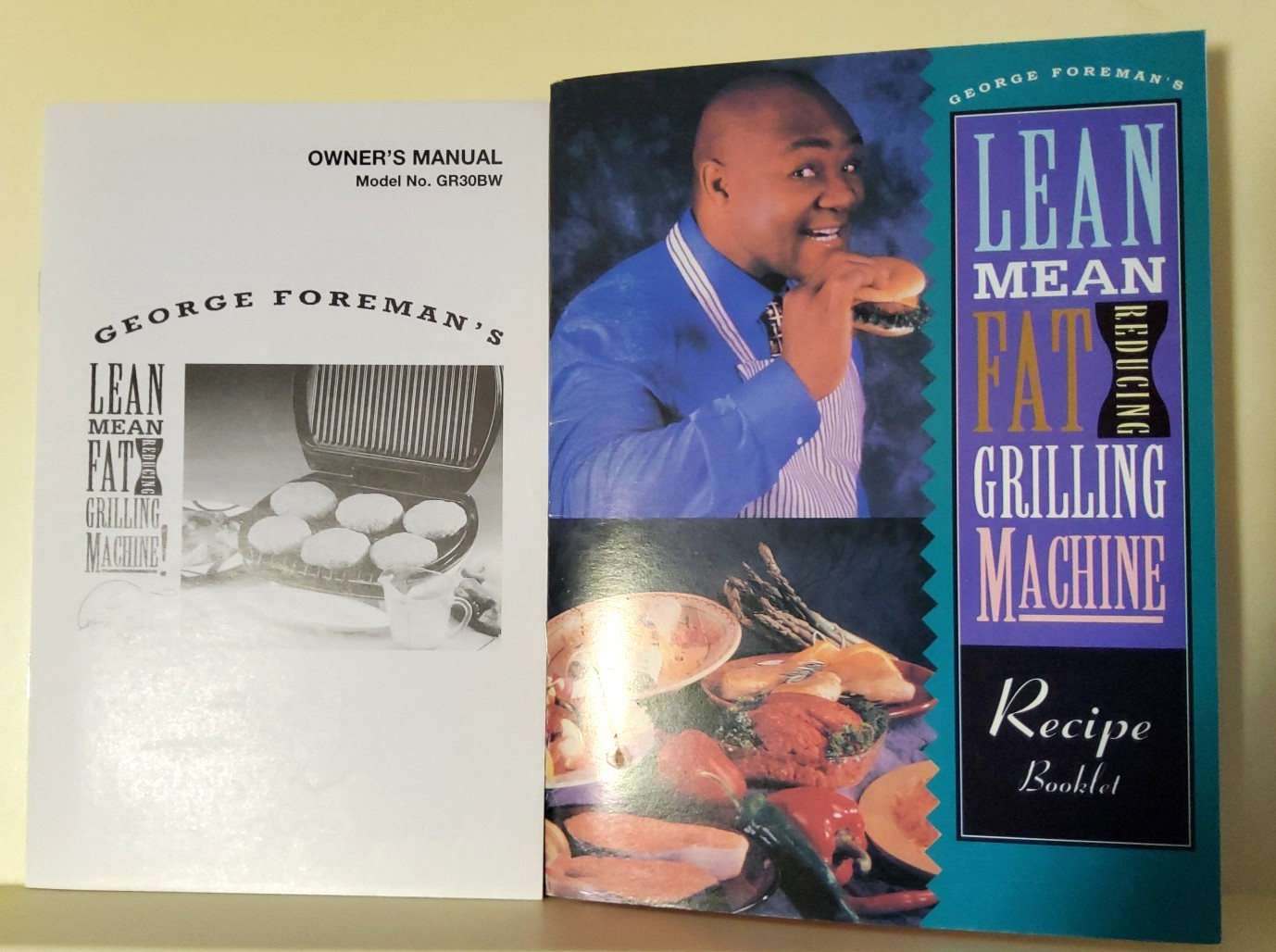 George Foreman’s Recipe Booklet Lean Mean Fat Reducing Grilling Machine