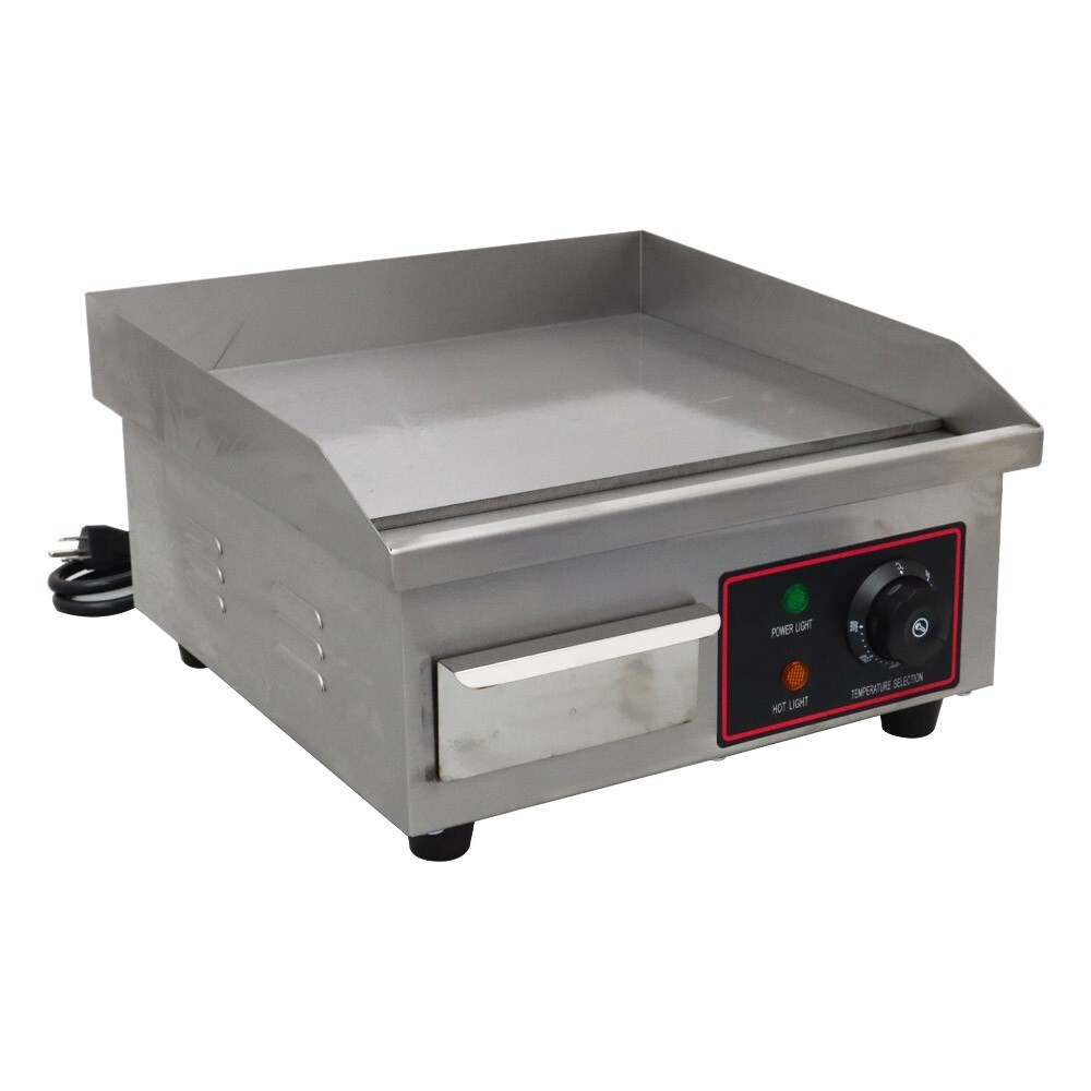 Electric Mini Griddle Stove Countertop Flat Griddle Grill 1.5KW Commercial BBQ