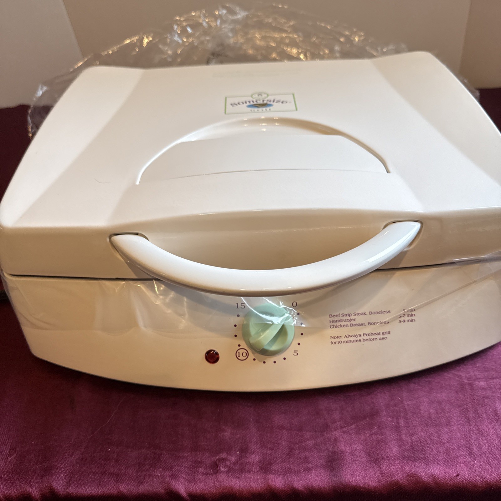 NIB Hamilton Beach Somersize 100″ Contact Frill w/Removable Grids25329