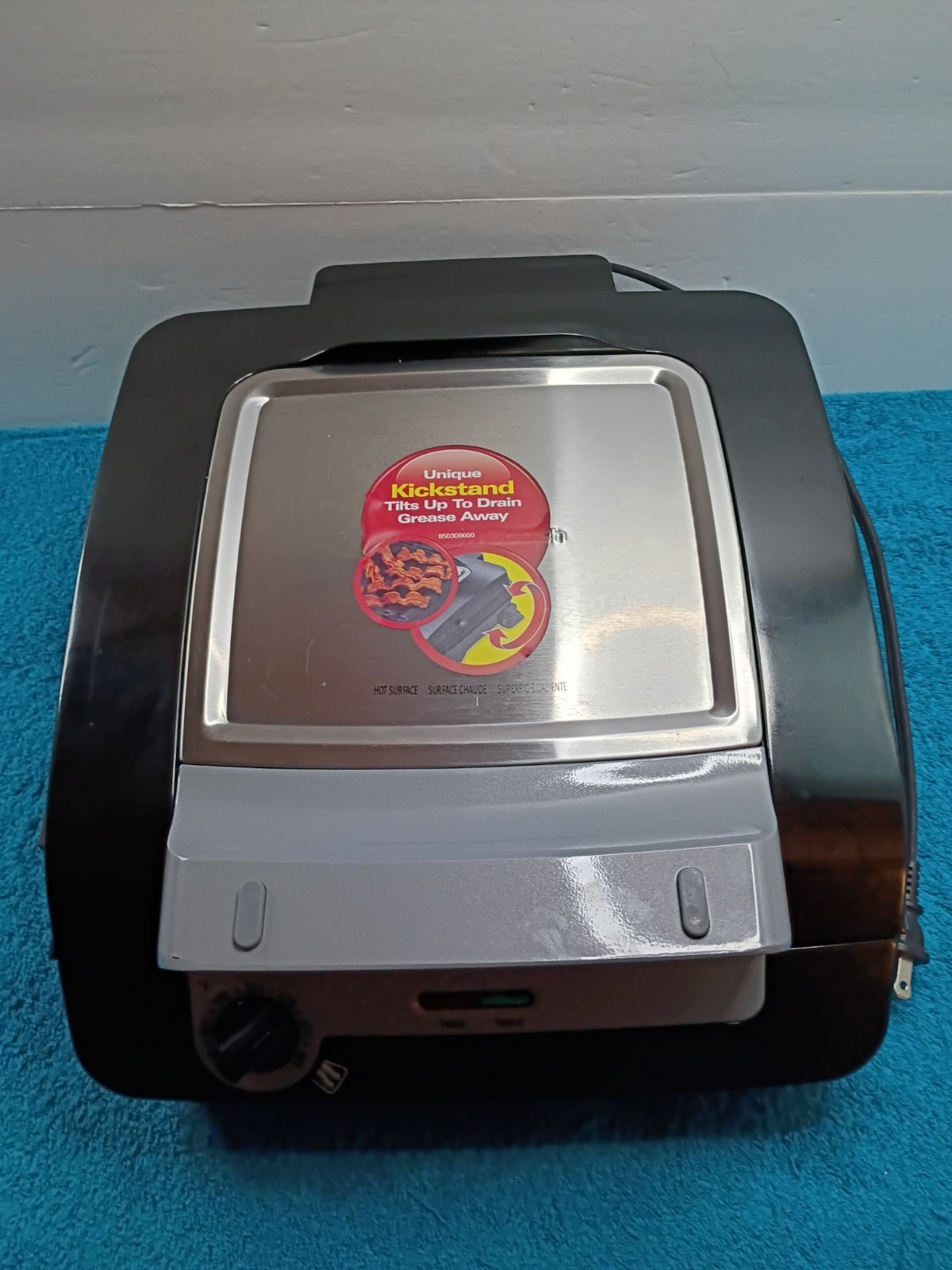 Hamilton Beach Indoor Electric Grill Combo/Bacon Cooker Nonstick Griddle W/ Tray