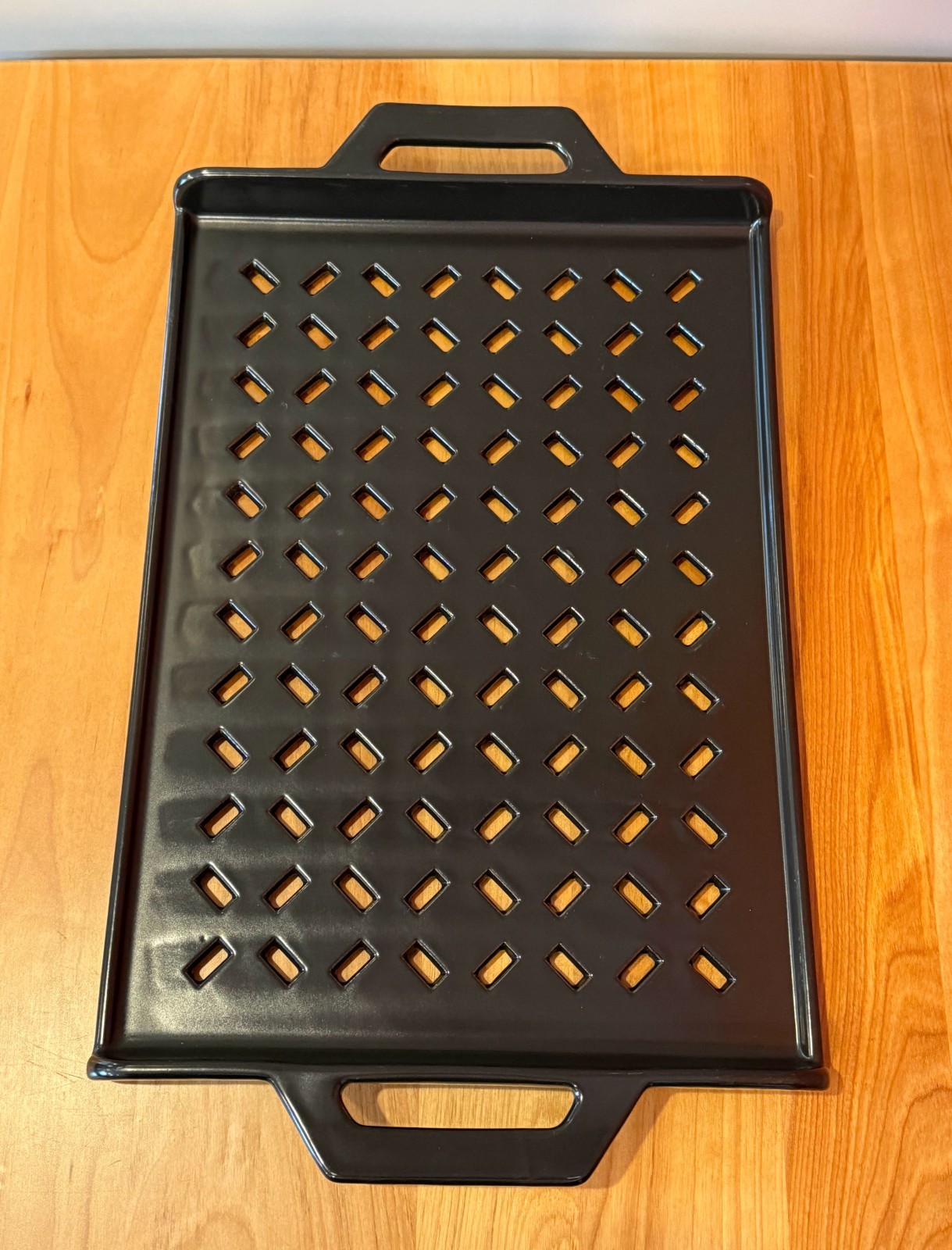 Sur La Table Black Pro Grid Ceramic Grill Topper Griddle 14×10 Safe to 700F