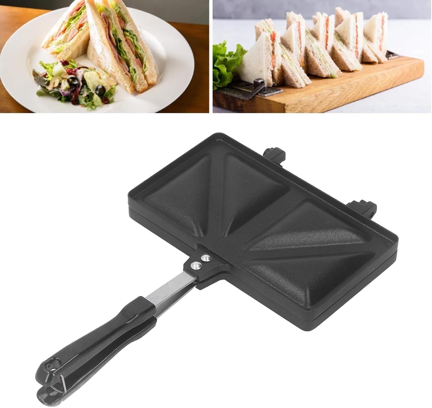 Hot Sandwich Maker Pan Sandwich Pan Aluminum Alloy Double Sided Sandwich Maker