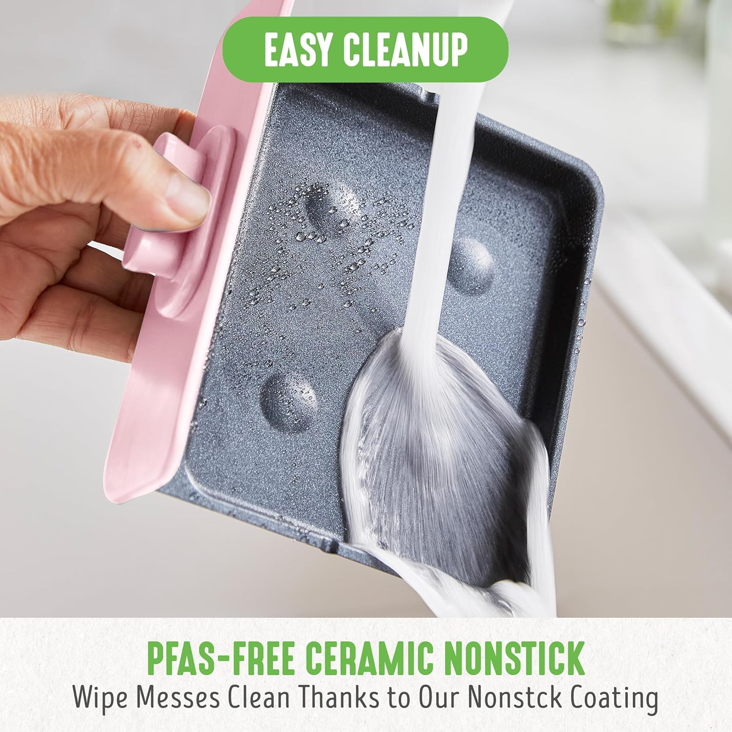 3-In-1 Breakfast Maker Station, Healthy Ceramic Nonstick Dual Griddles for Eggs