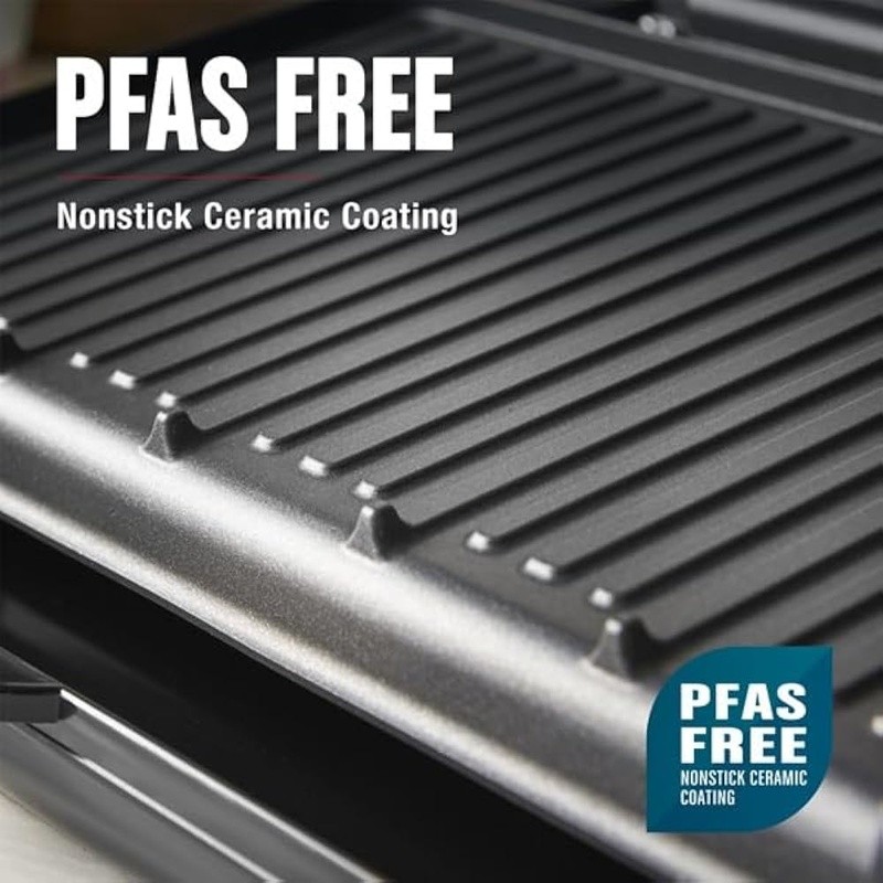 Adjustable Indoor Outdoor Electric Grill Removable Drip Tray Non Stick Cooking