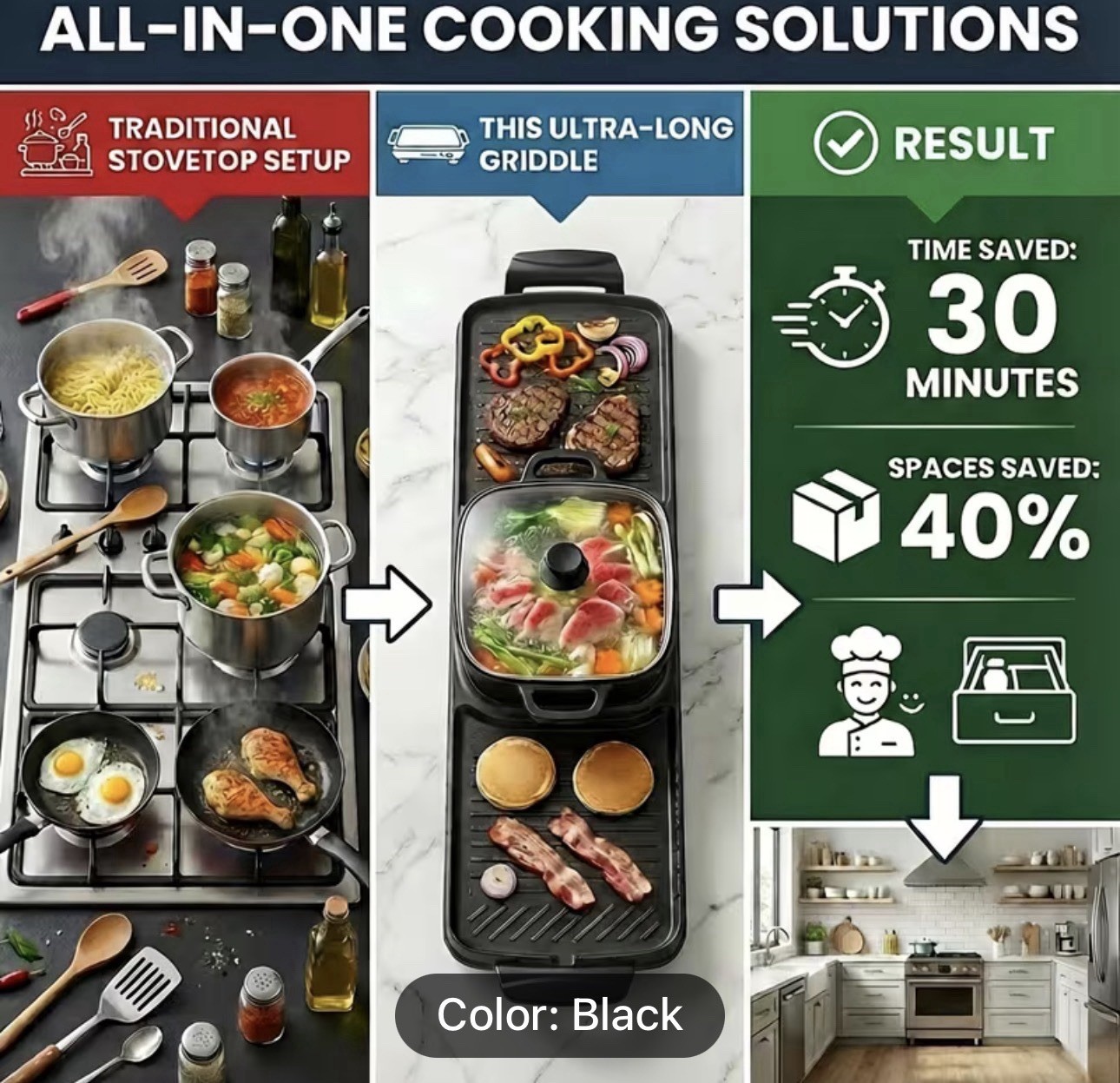 Bosch HMT72M450 Indoor Electric Grill Dual Cooking Zones Non-Stick Hot Pot Black
