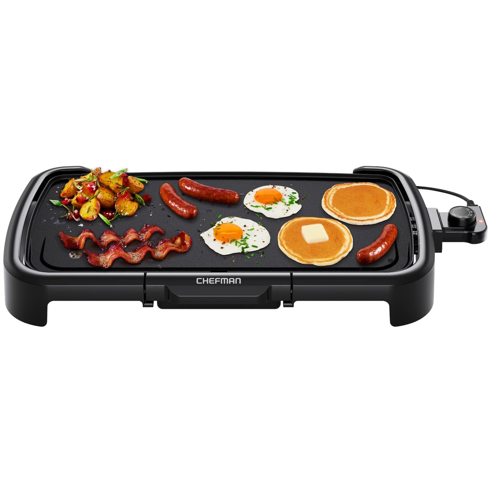 Chefman RJ23-LG-V3 XL Electric Griddle 10 x 20 Inch Nonstick Removable Temp