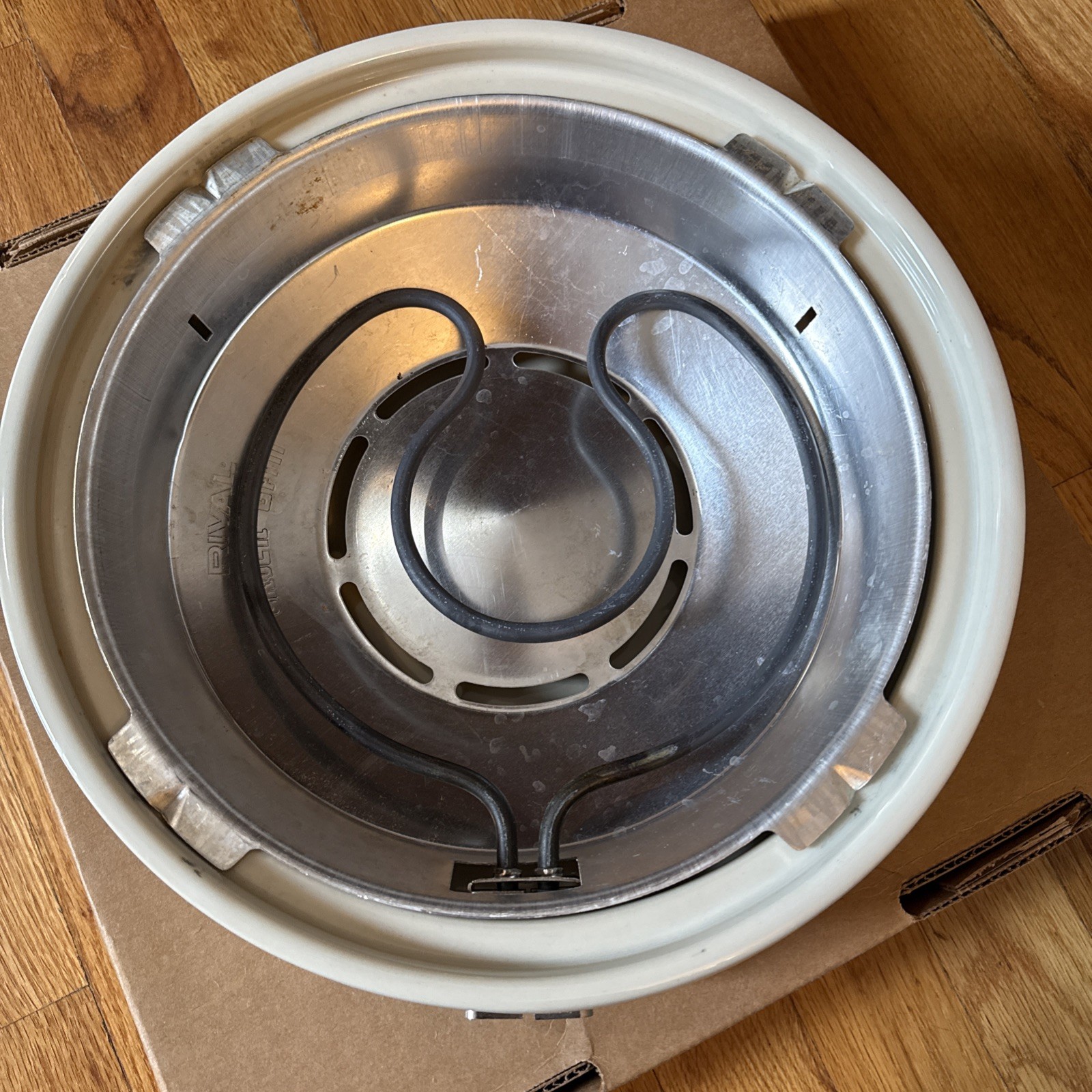 Vintage🆕 Rival Crock Grill Smokeless Indoor Electric Grill 5730 11″ Natural NOB