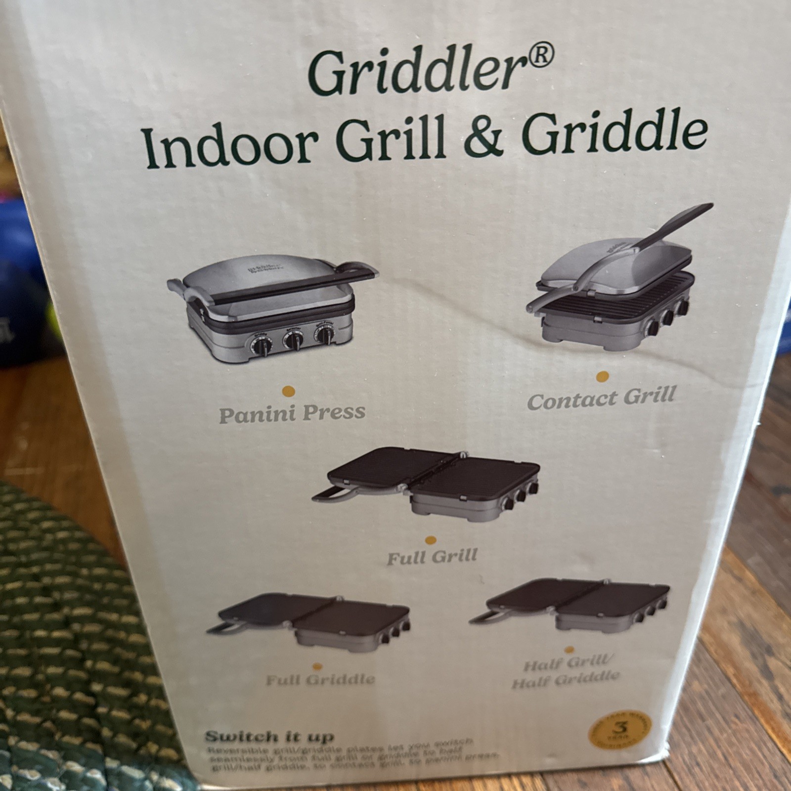 Cuisinart Griddler GR-4NNAS Indoor Grill & Griddle Silver Stainless Steel