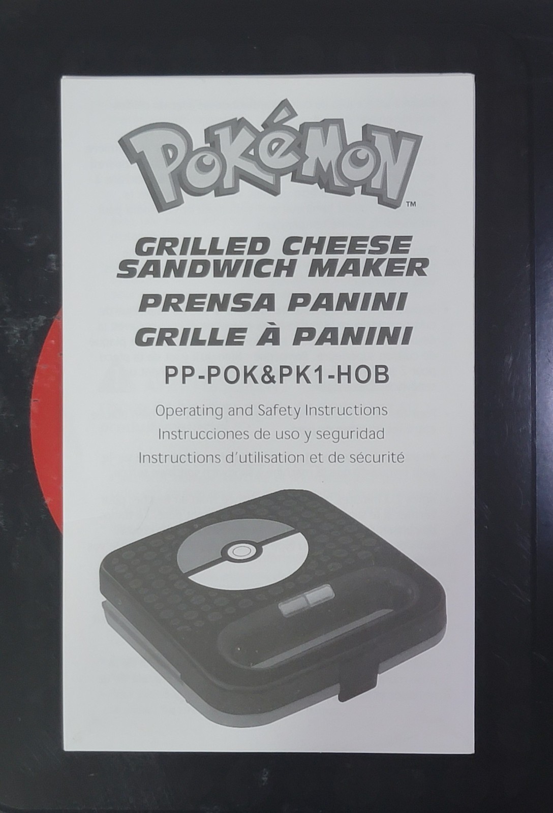 ​Pokémon Grilled Cheese Sandwich Maker Panini Press Pikachu Poké Ball Unused