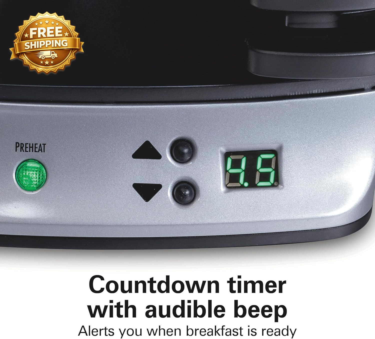 Dual Breakfast Sandwich Maker with Egg Cooker Rings Timer Perfect