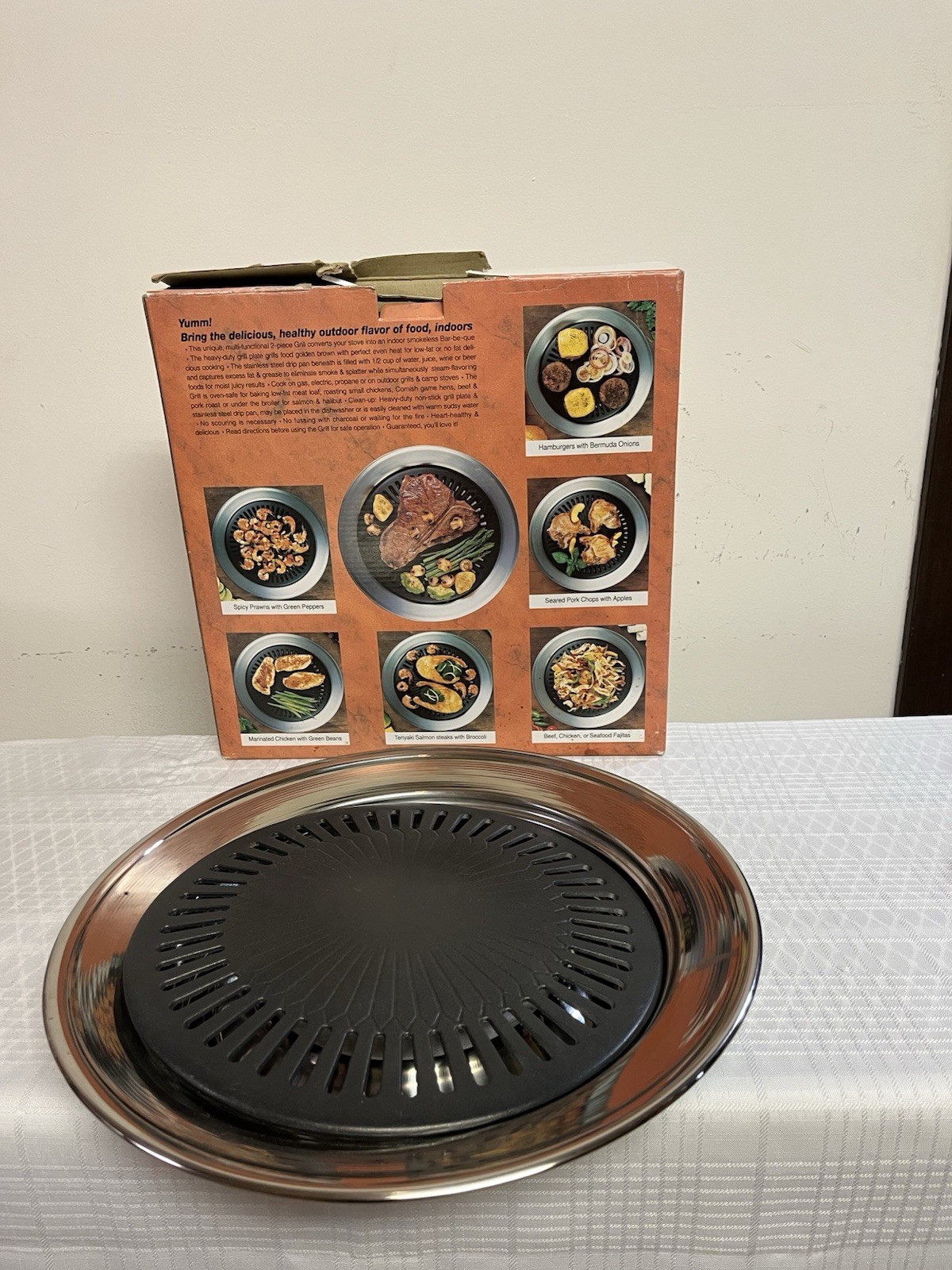 Grill It – Indoor Smokeless Stove Top Grill Professional Model – New open box.