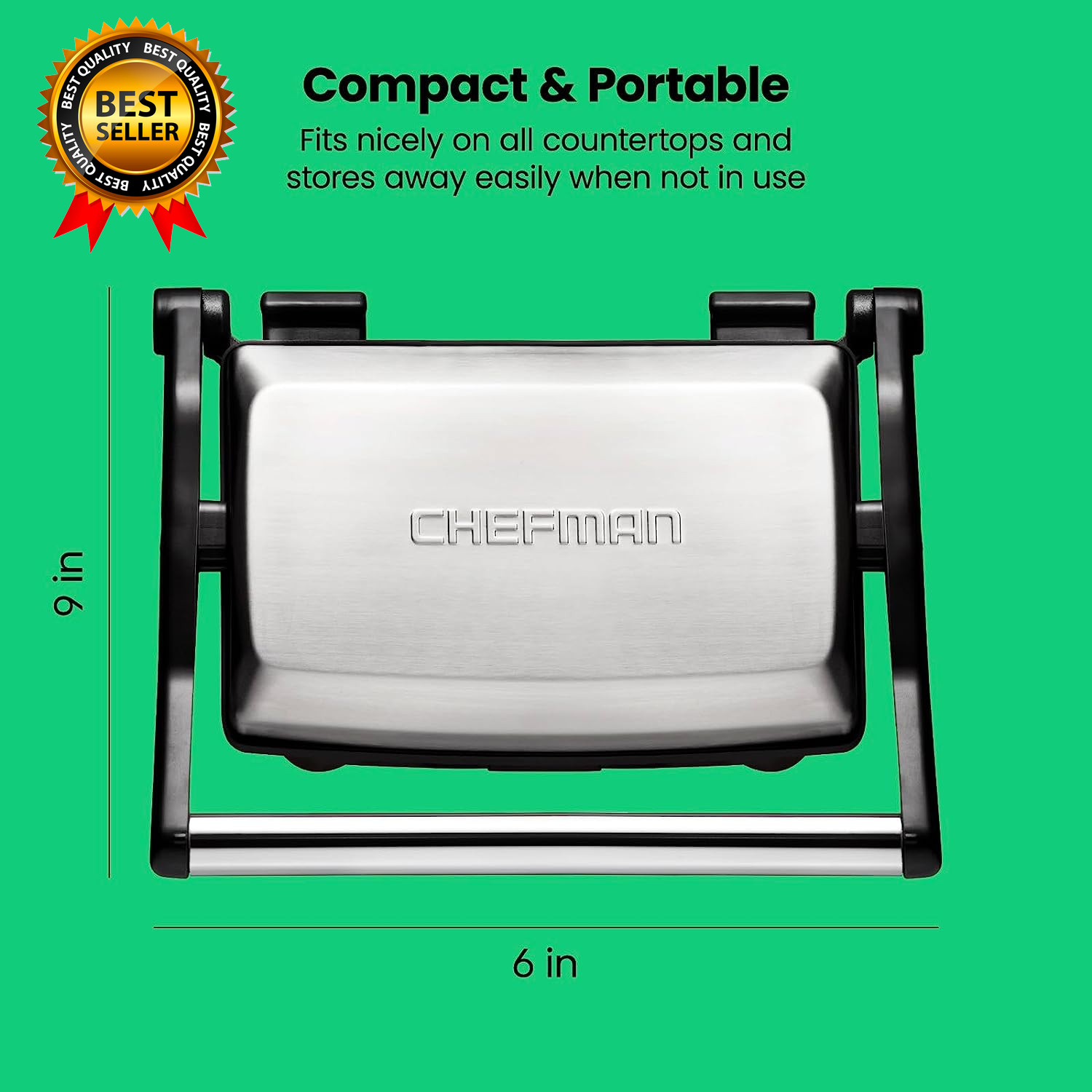 Electric Panini Press Grill, Compact 2-Slice Sandwich Maker Non-Stick