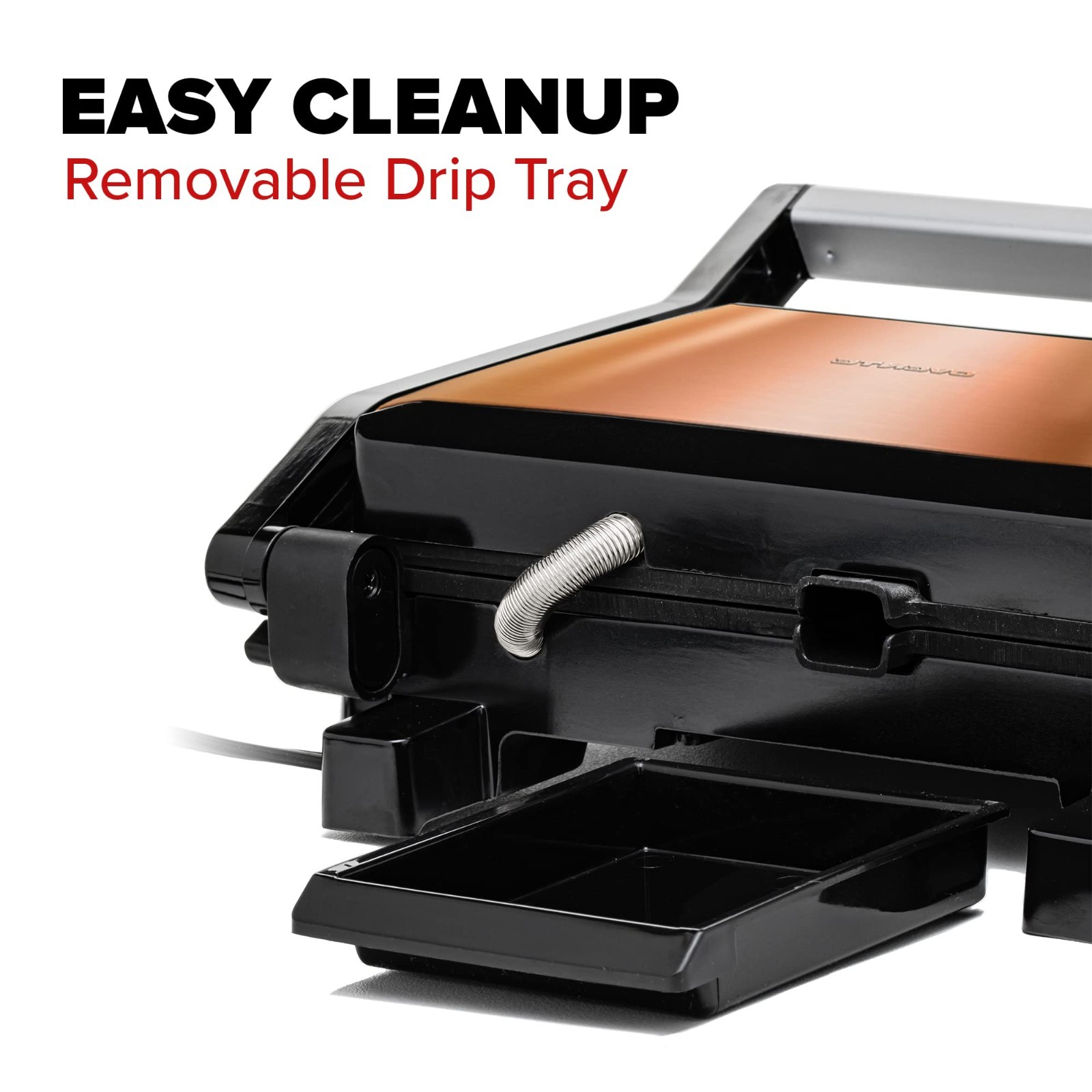 Electric Panini Press Sandwich Maker – 180° Non-Stick Grill for Quesadillas, Bur