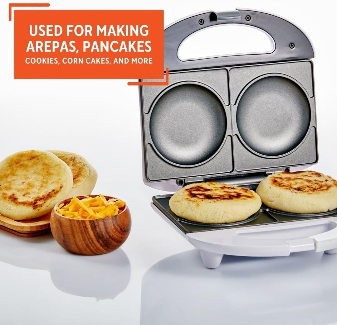 2 Slot Electric Arepa Maker White
