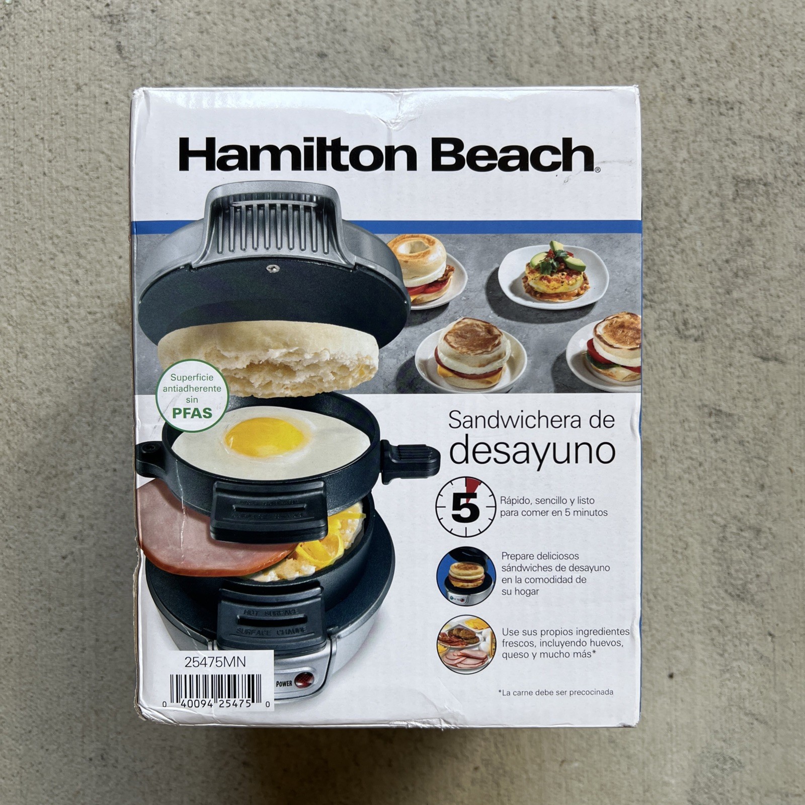Hamilton Beach 25478R Breakfast Sandwich Maker Unopened New In Box