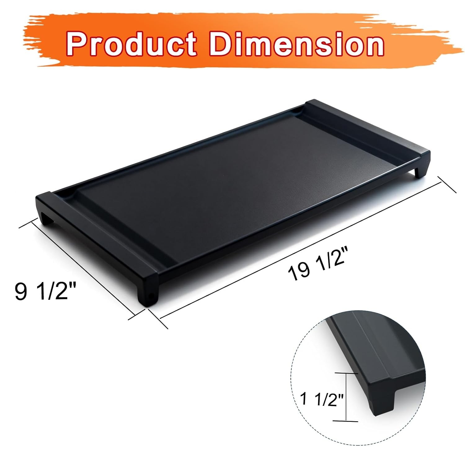 Cast Iron Replacement Griddle for GE Gas Stove WB31X24738 Stove Top Griddle