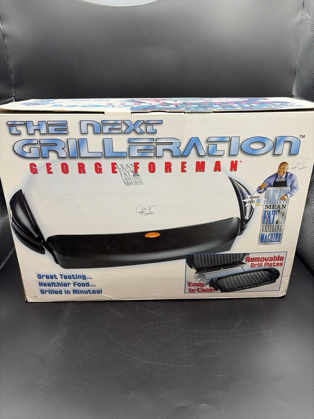 George Foreman Grill Silver Next Grilleration GRP4P Removable Plates Brand New