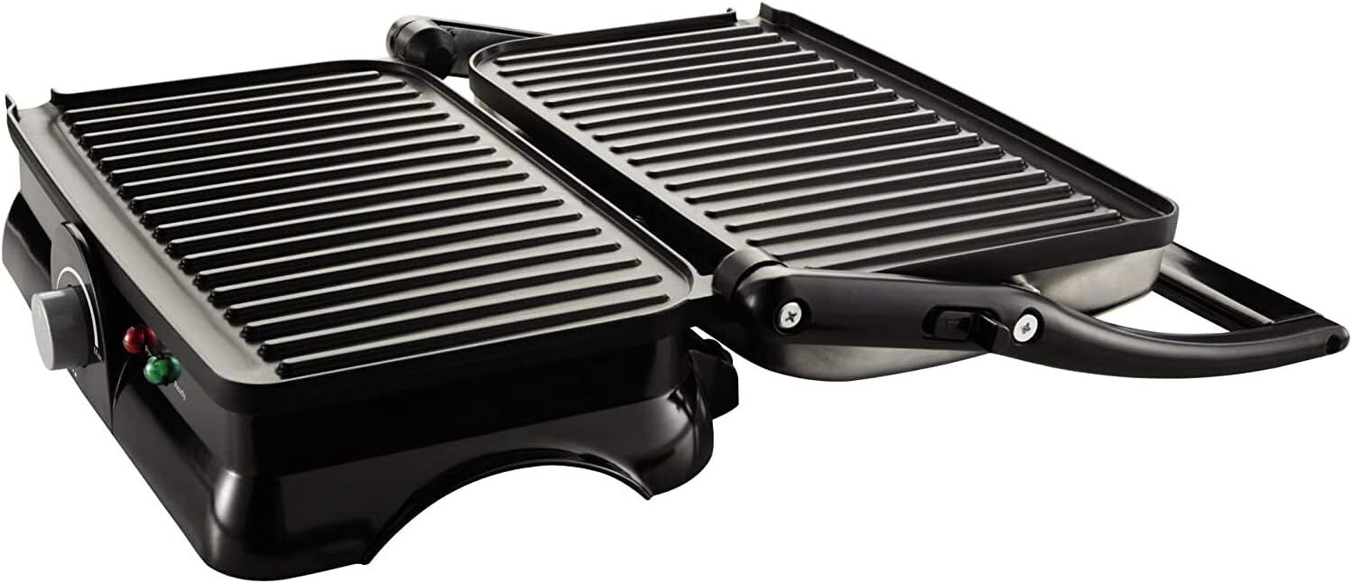 Brand New Sunbeam 2 in 1 Grilled Panini Maker Non-Stick Coated CKSBPM5020, Black