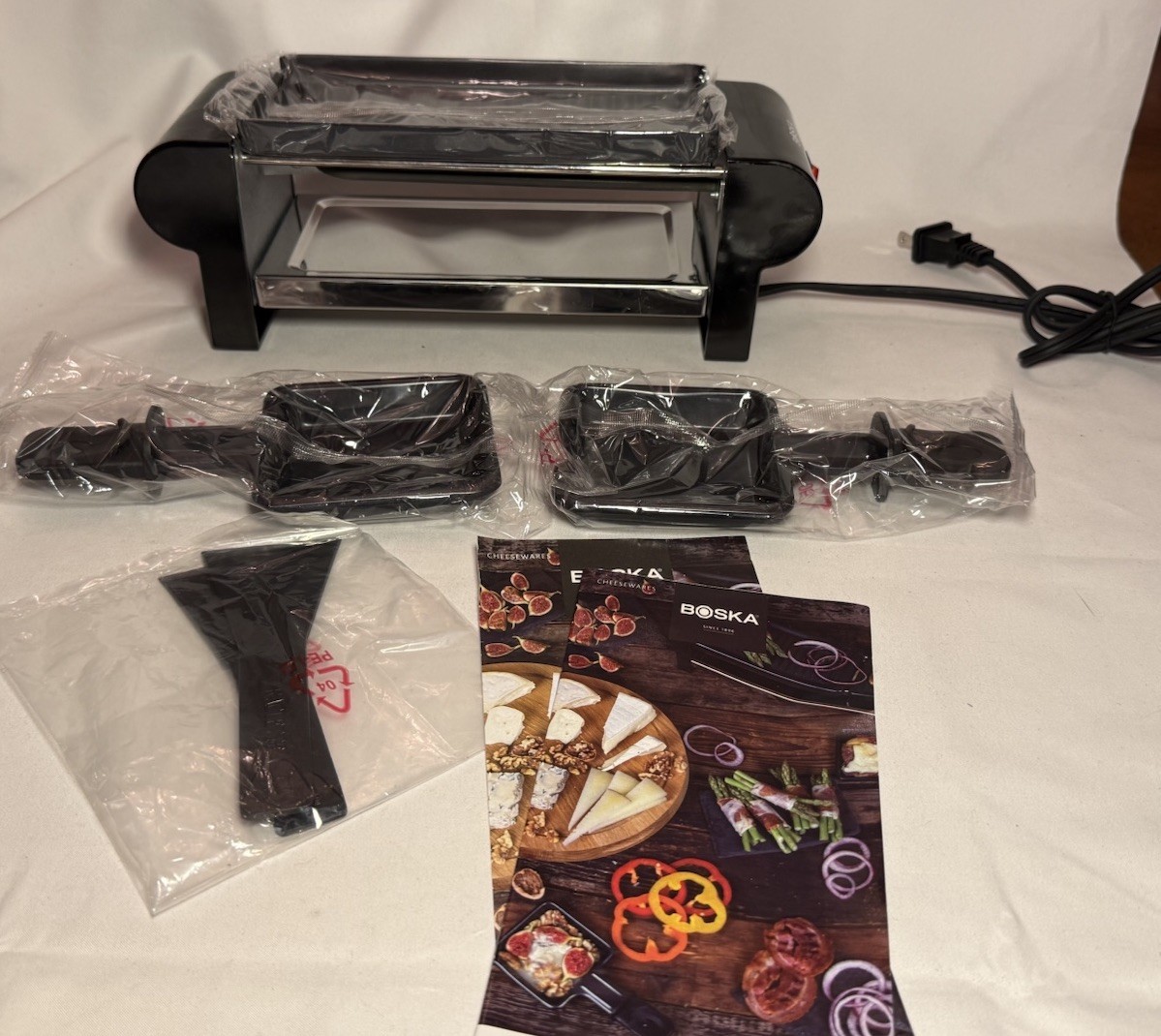 NWOB Boska Electric Mini Raclette Grill Set 120v
