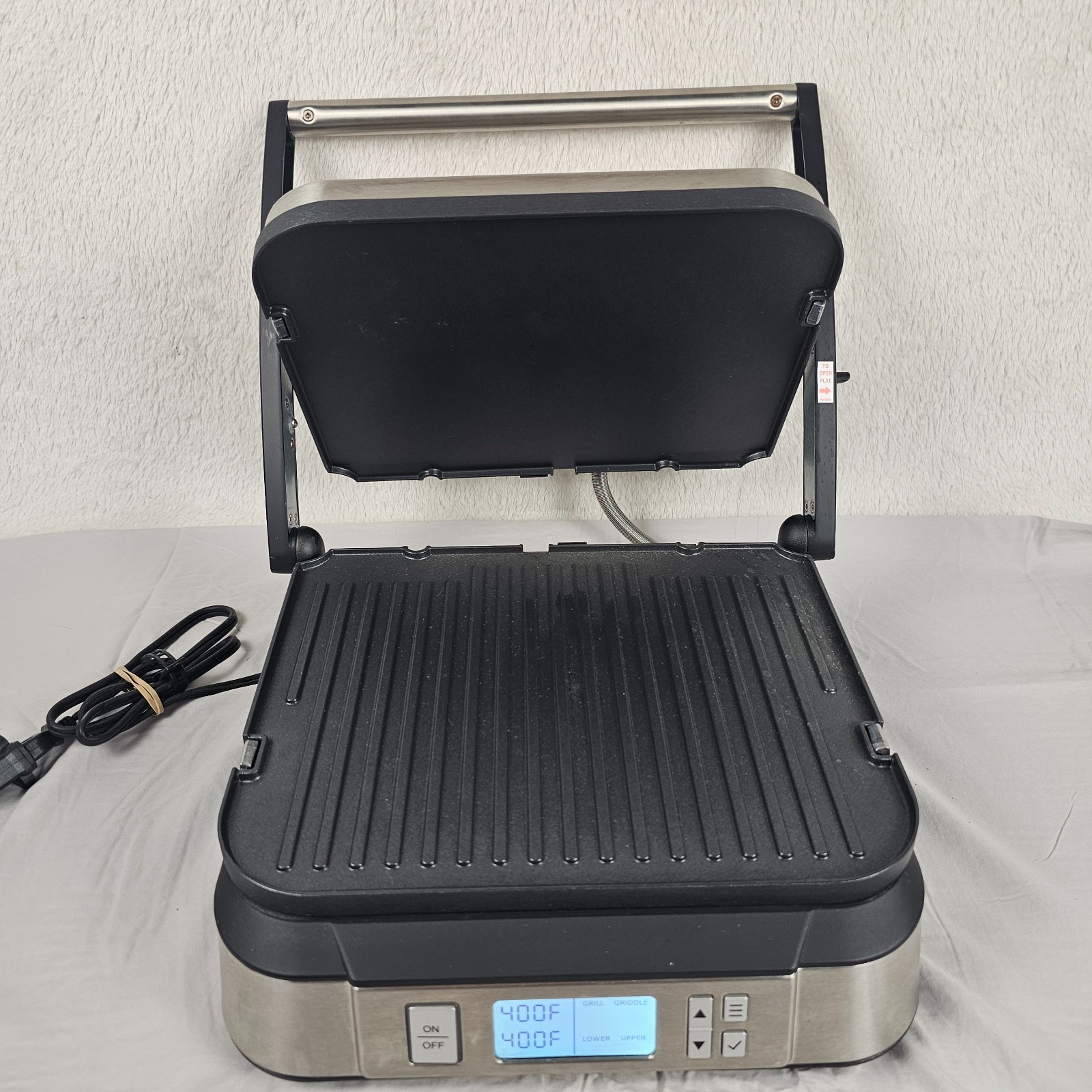 Cuisinart Smoke-Less Contact Griddler GR6 Panini Griddle Top