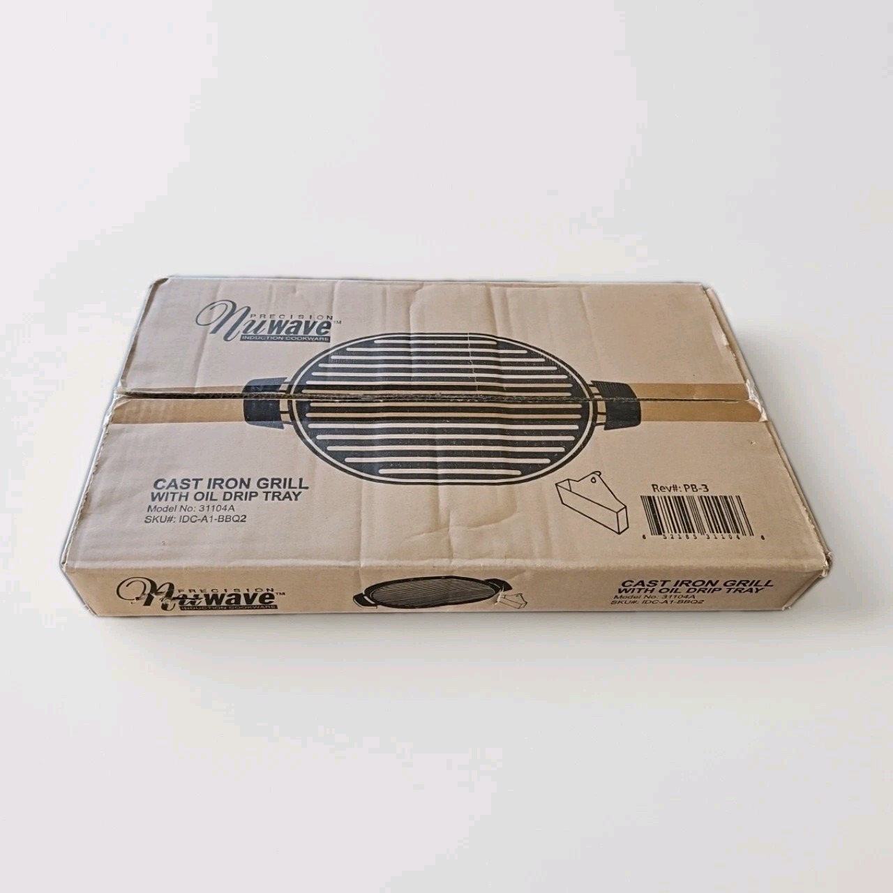 NuWave Precision Cast Iron Grill No Drip Tray Model 31104 NEW Sealed box